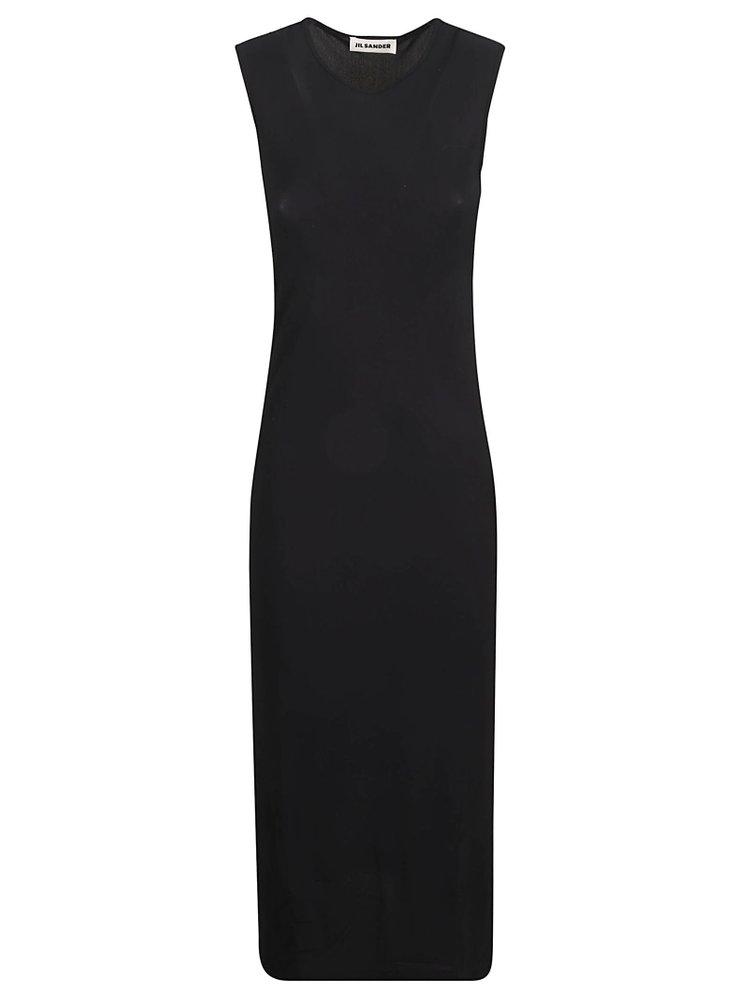 Black jersey slip dress hotsell