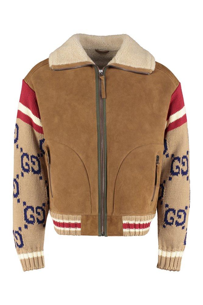 Gucci Knit Long-sleeved Zip-up Jacket for Men | Lyst