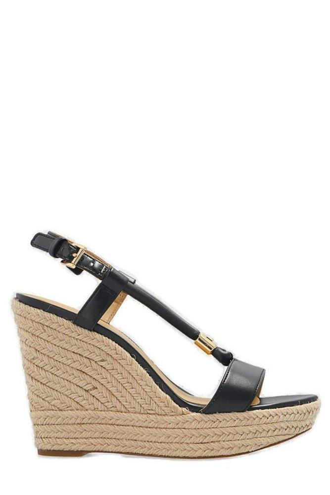 MICHAEL Michael Kors T-bar Strap Wedge Sandals in Natural | Lyst