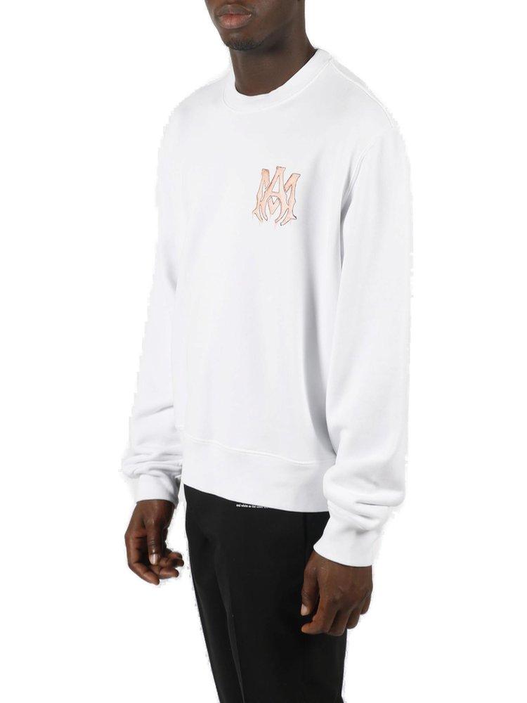 amiri amiri logo printed crewneck sweatshirt｜TikTok Search