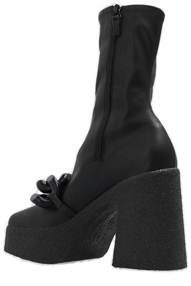 Stella McCartney Skyla Platform Ankle Boots in Black | Lyst
