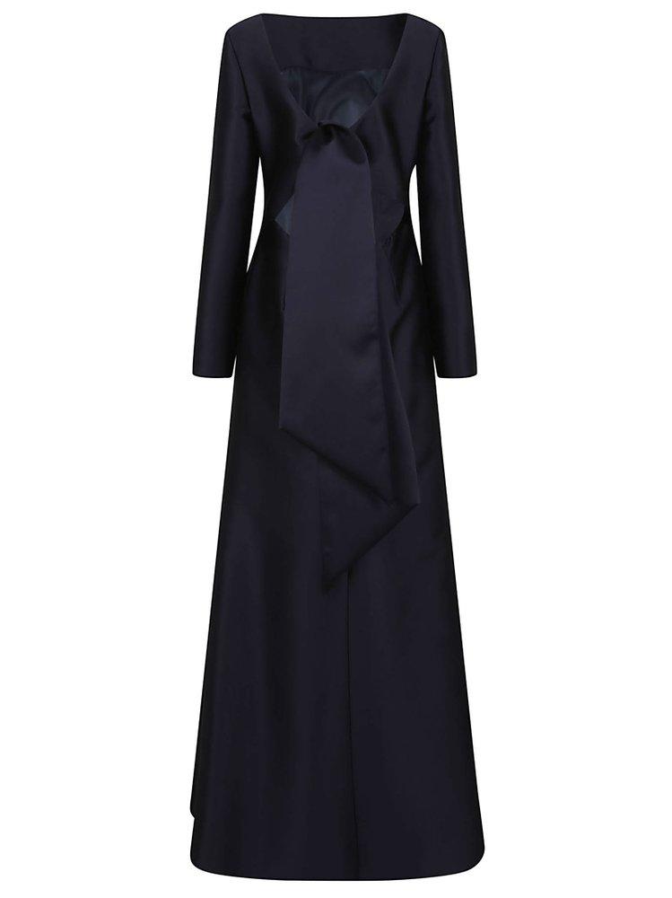 Alberta Ferretti Mikado Dress in Blue | Lyst