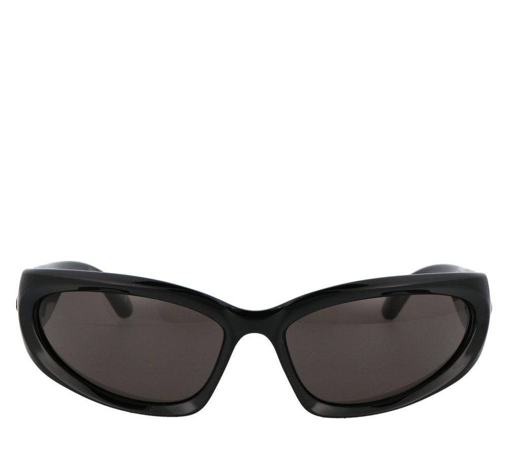 Balenciaga Swift Oval Sunglasses in Black | Lyst