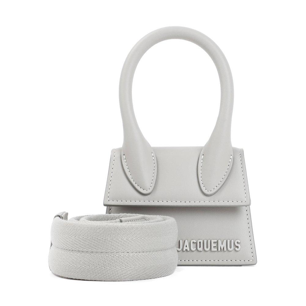 Jacquemus Le Chiquito Logo Plaque Mini Shoulder Bag in Gray for