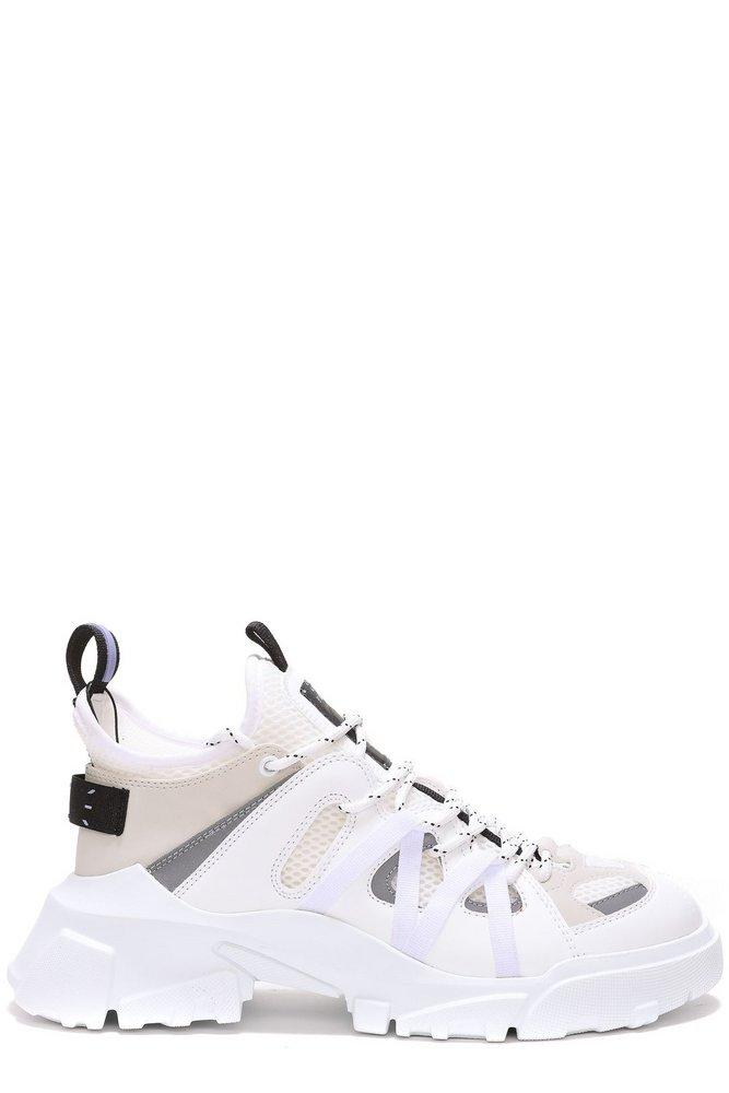 Panelled Lace-up Sneakers in Lyst