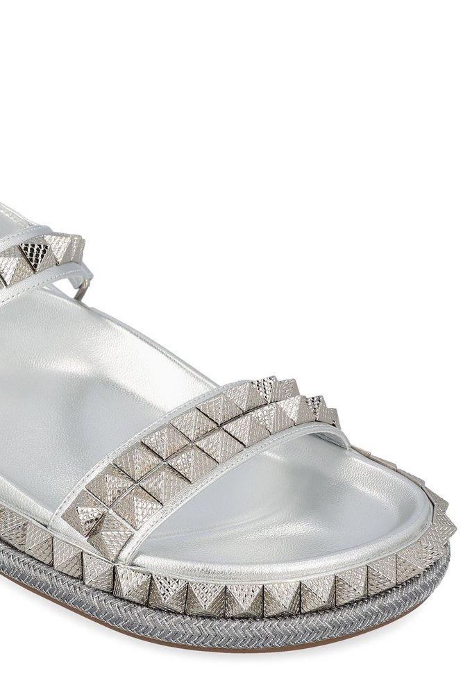 魅惑的 ☆ ルブタン Pyrabizz silver flat sandals Christian Louboutin | Pyrabizz silver flat sandals | Savannahs