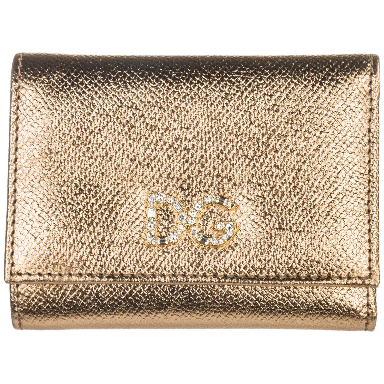 Dolce & Gabbana Crystal Dg Wallet in Metallic Lyst
