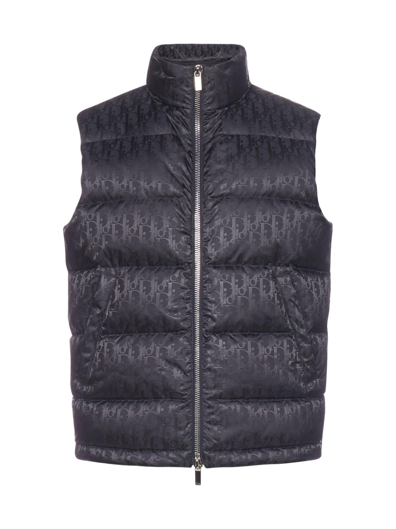 Dior Oblique Sleeveless Down Jacket in Blue for Men | Lyst