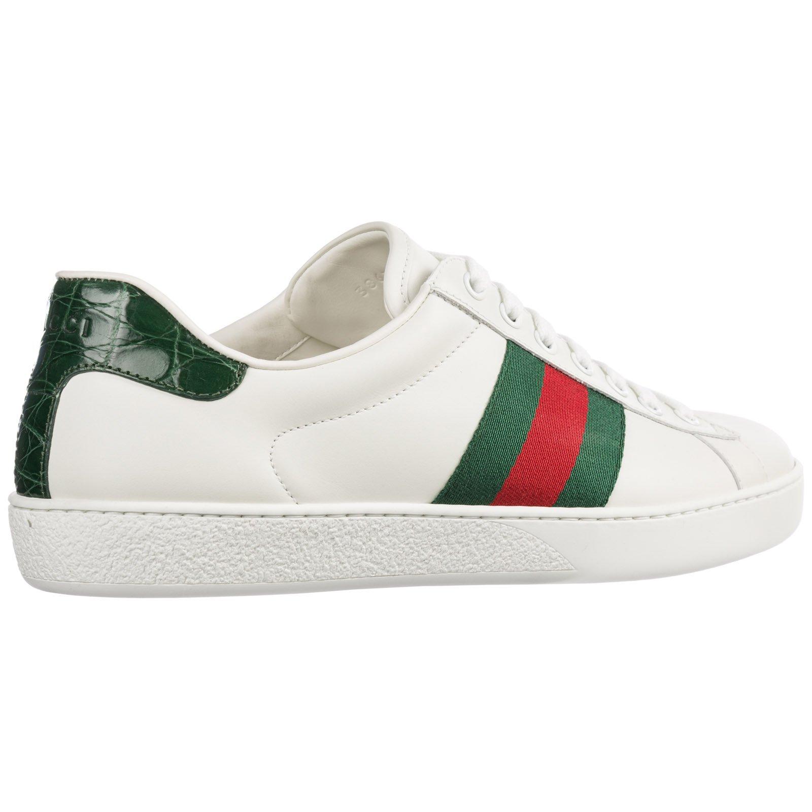 gucci ace croc leather heel