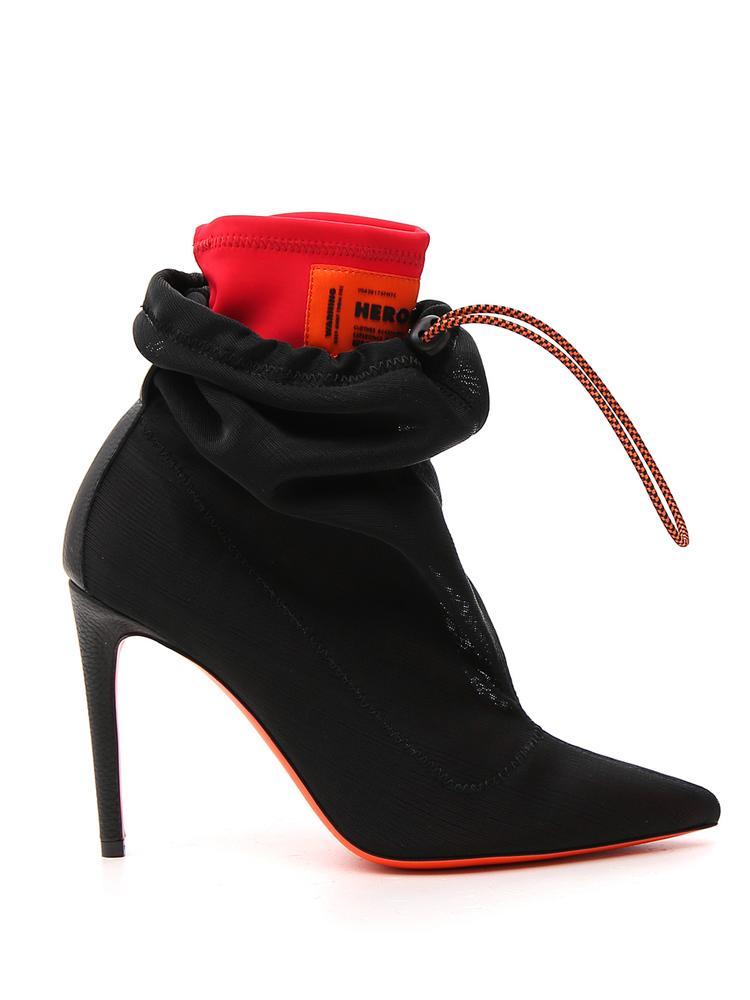 preston leather and logo ankle boot
