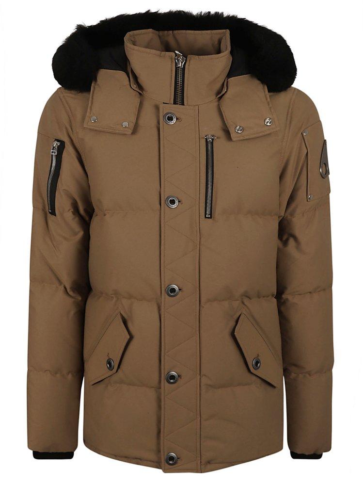 Moose Knuckles Fur Hooded Padded Jacket in Brown for Men Lyst