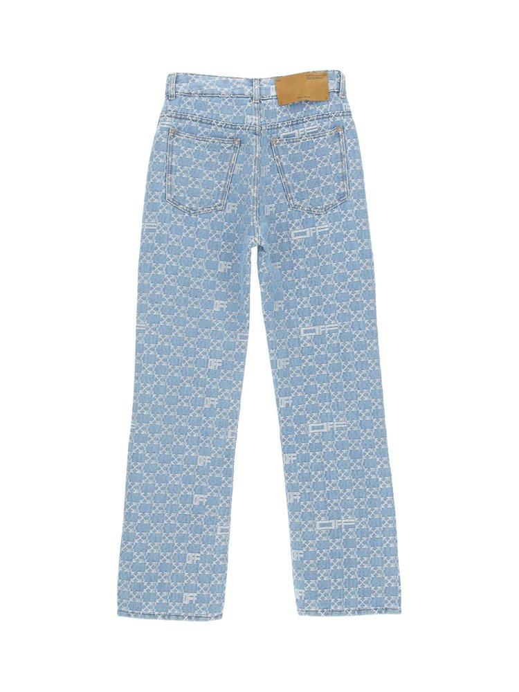 Off White c/o Virgil Abloh Logo Pin Wide Culotte Jeans