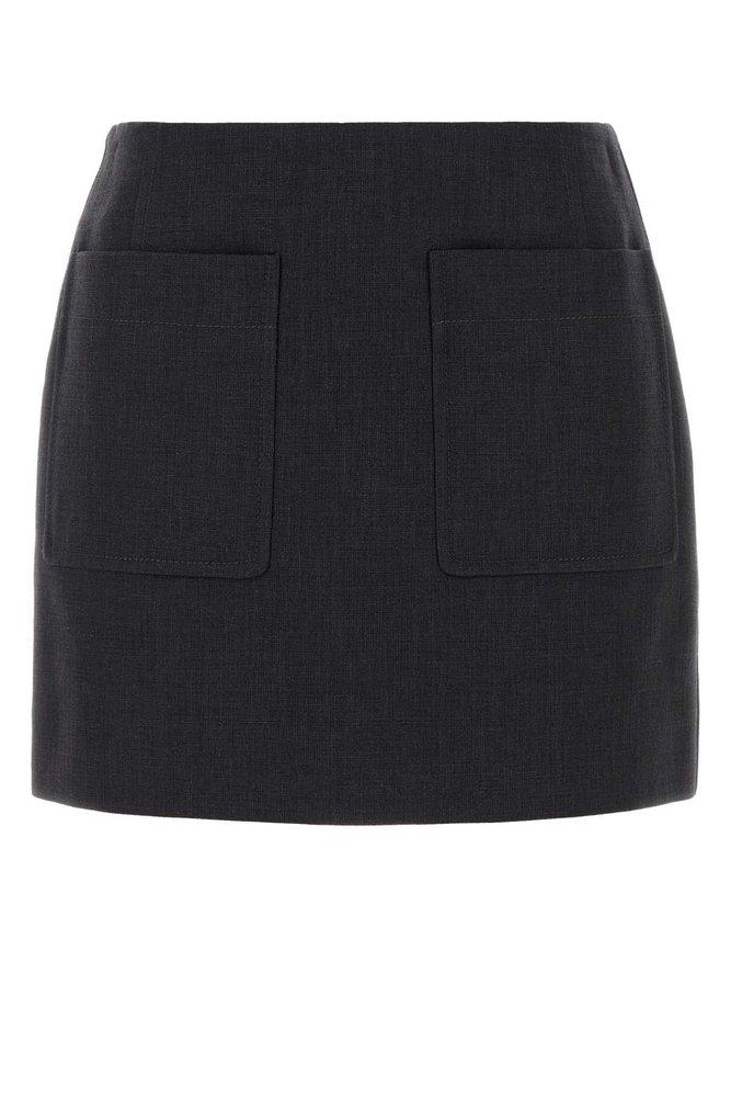 ワンピース BOTTEGA VENETA Women Mid Skirts 773543V3O30 1000 black Bottega Veneta Coated Cargo Midi-Skirt | Saks Fifth Avenue