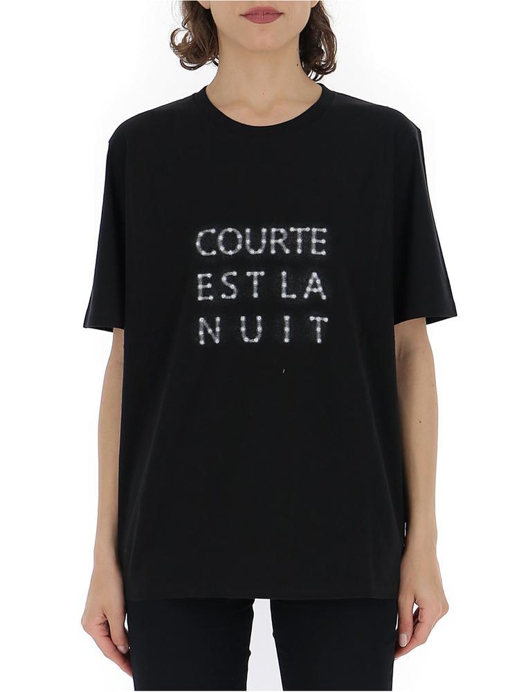 Saint Laurent Cotton Graphic Printed T-shirt in Black - Lyst