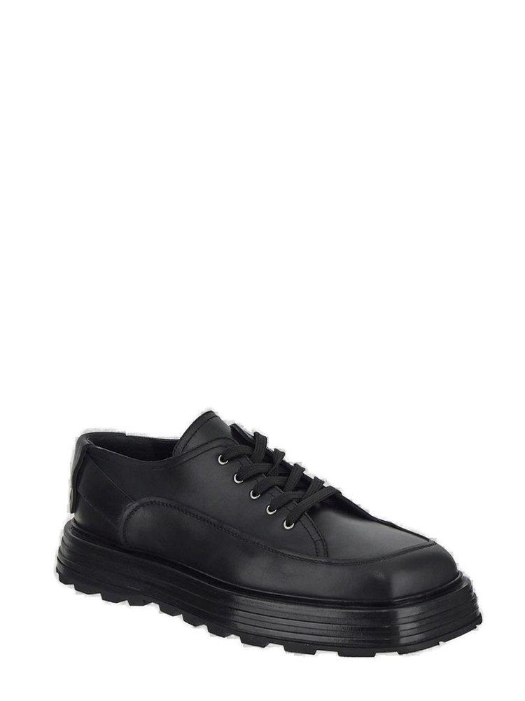 Jil Sander Square-toe Lace-up Shoes in Black for Men | Lyst