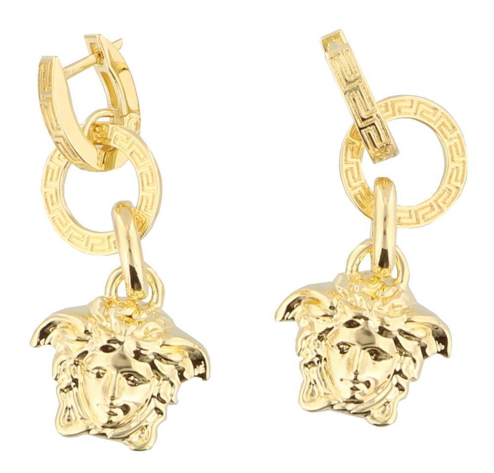 Versace Medusa Earrings in Metallic - Lyst