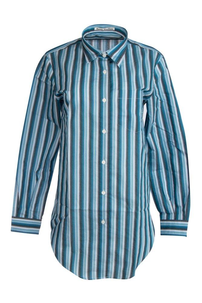 Acne Studios Striped Shirt in Blue | Lyst