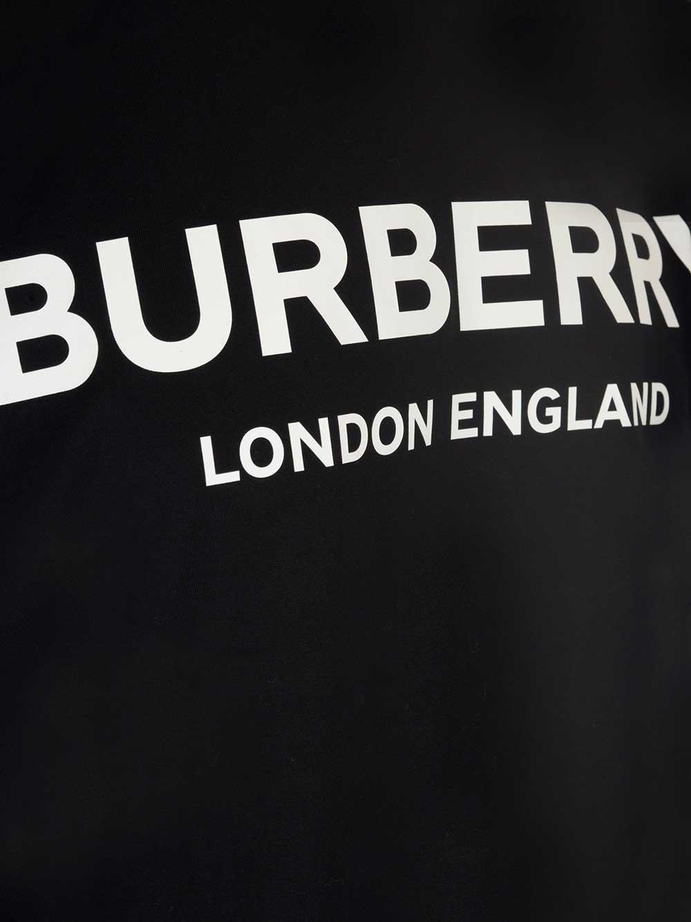 Burberry Cotton Logo Print T-shirt in Black for Men - Lyst