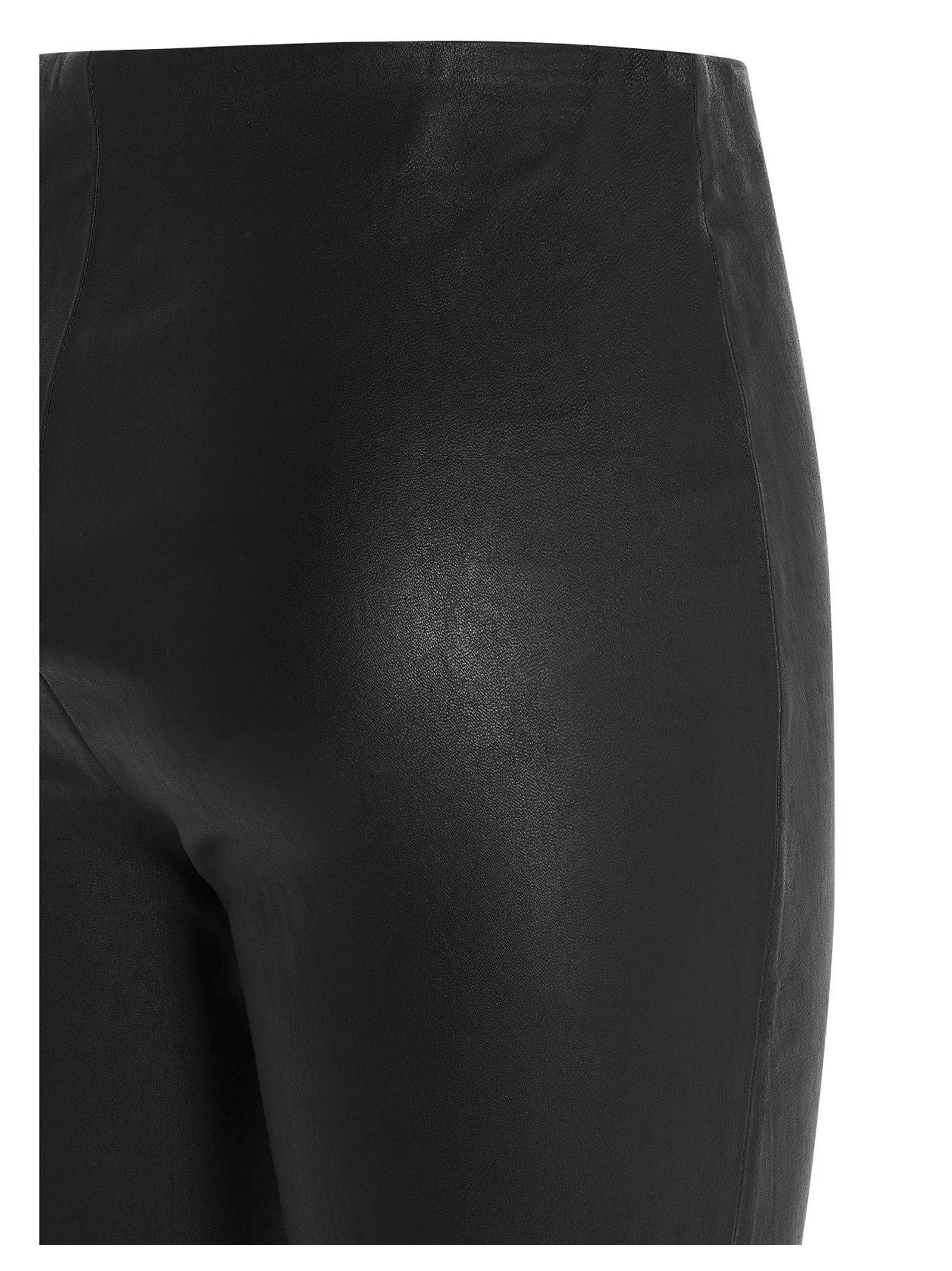 Theory Pull-on Kick Leather Pants in Black - Lyst