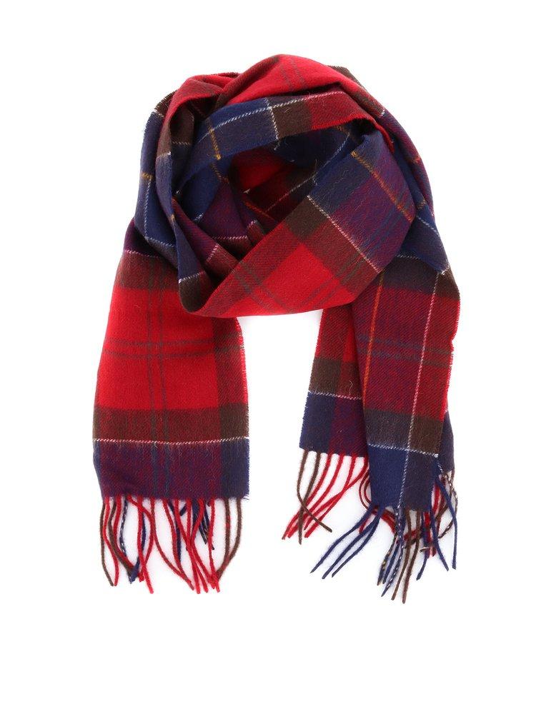 Barbour Cashmere Holden Tartan Scarf in Red for Men | Lyst