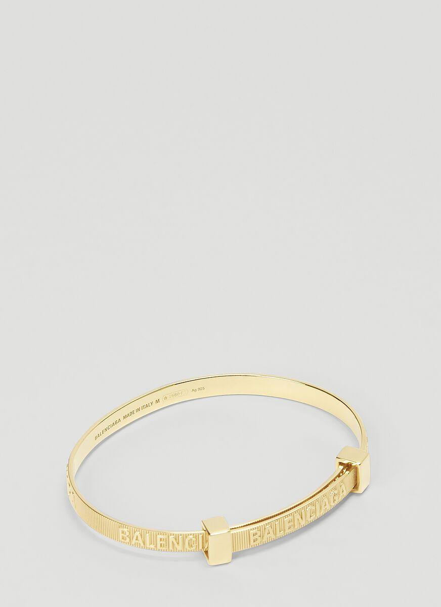 Balenciaga Force Striped Bracelet in Gold (Metallic) for Men | Lyst