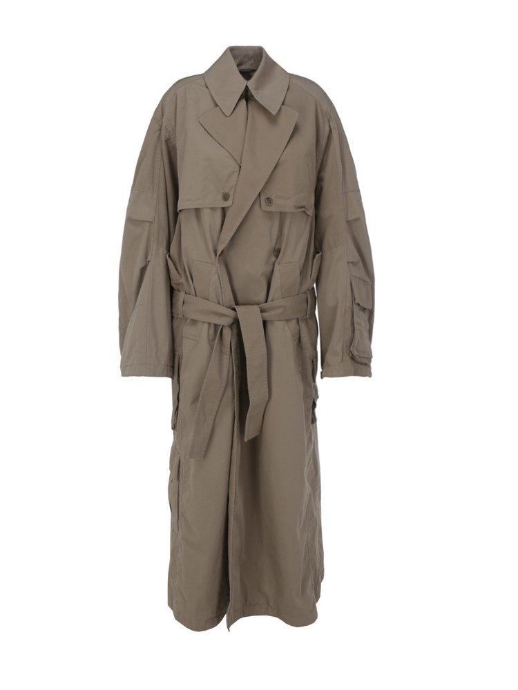 Balenciaga Multi-pocket Trench Coat in Natural | Lyst