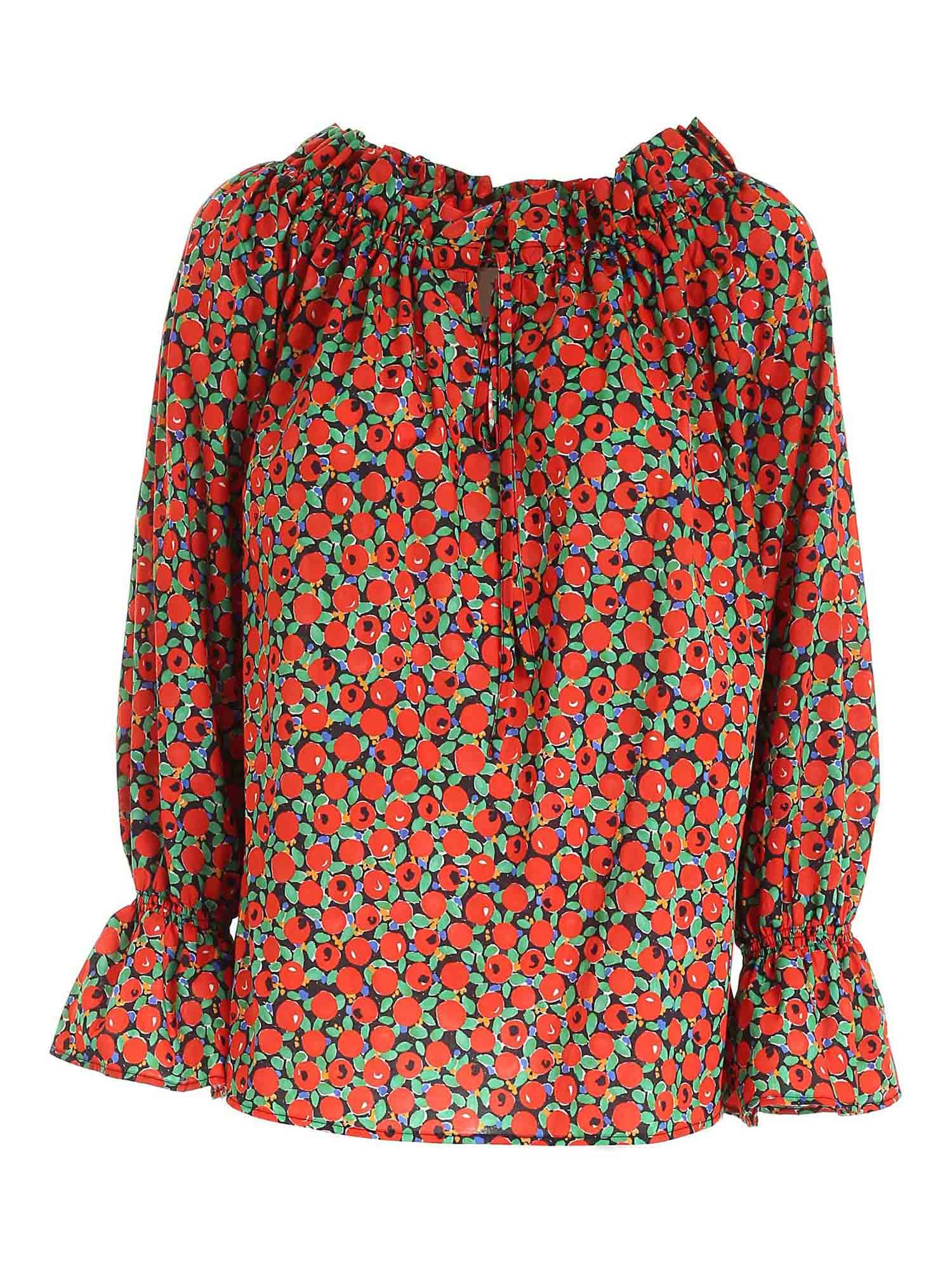 L'Autre Chose Cotton Tomato Print Blouse in Red - Save 18% - Lyst