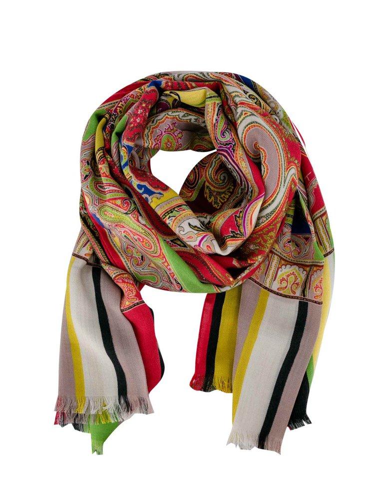 Womens Scarves and mufflers Etro Scarves and mufflers Etro Scarf Paisley Silk in Red 