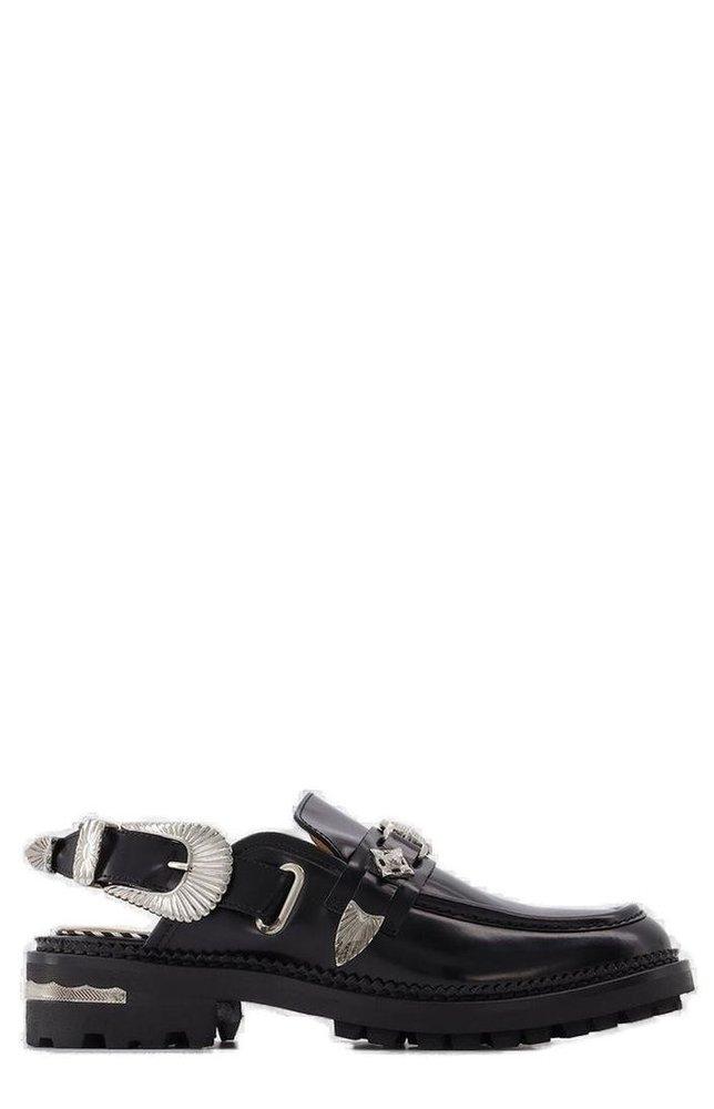 Toga Roundtoe Slingback Mule Loafers in Black Lyst