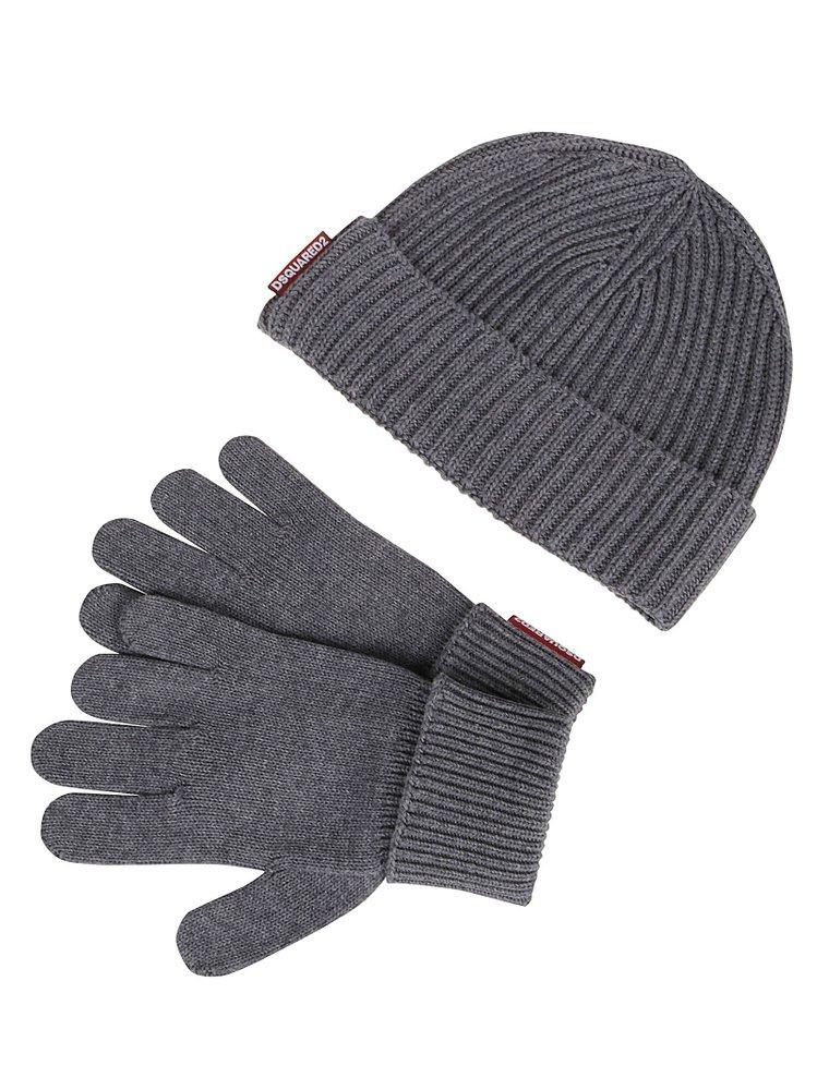 DSquared² Knit Set Beanie+gloves in 