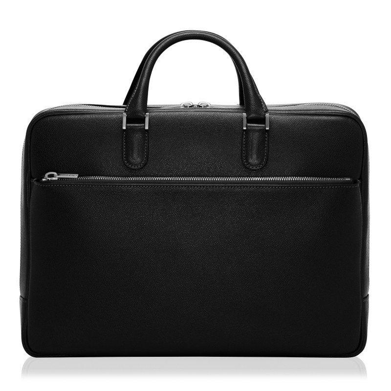 Valextra Avietta Zip-up Briefcase in Black for Men | Lyst