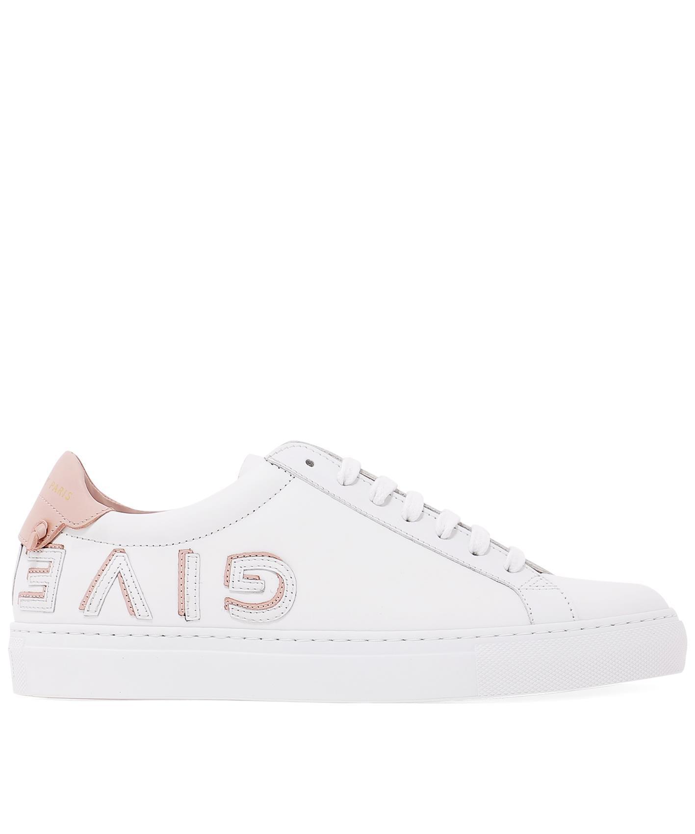 Givenchy Urban Street White And Pink Logo Reverse Sneakers | Lyst