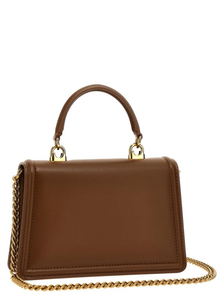 Dolce & Gabbana Small Devotion Shoulder Bag in Brown