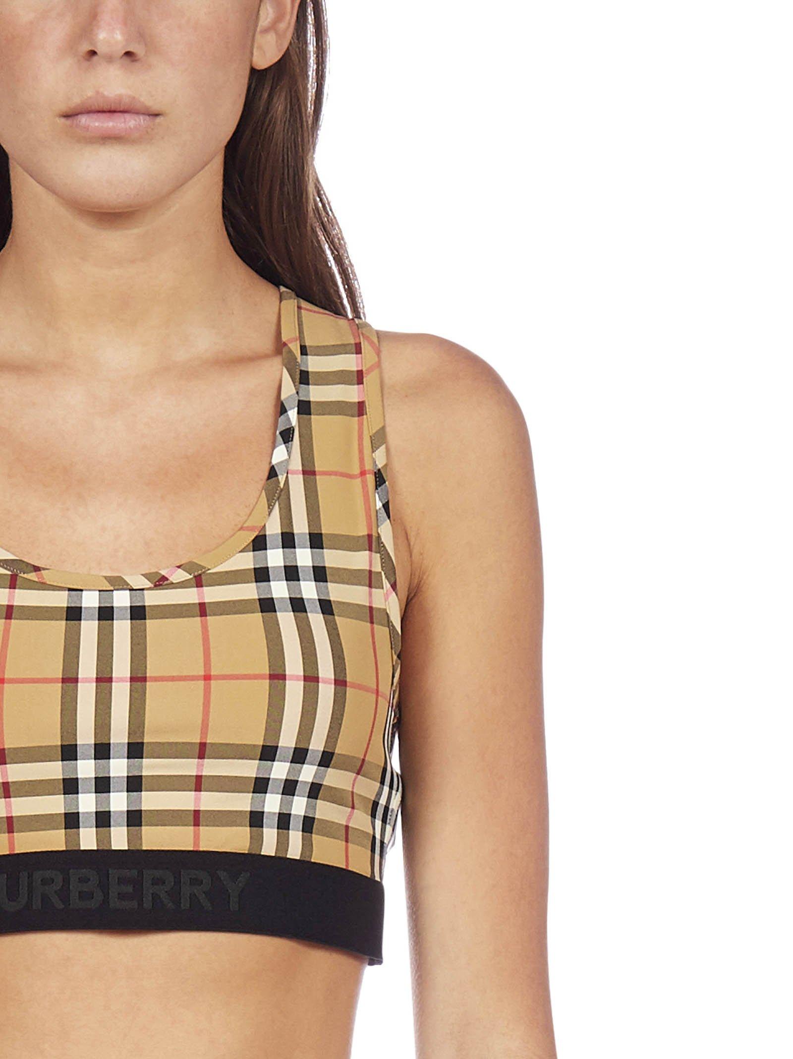 checkered bralette top