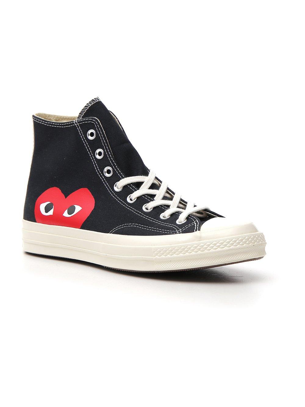high top converse with heart
