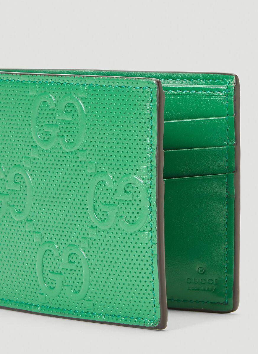 Gucci Leather Gg Wallet in Green for Men