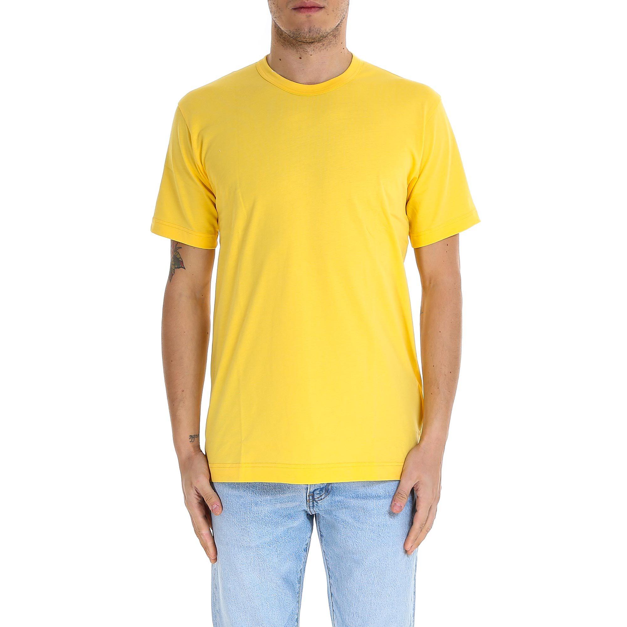 Comme des Garçons Boys Logo T-shirt in Yellow for Men - Lyst