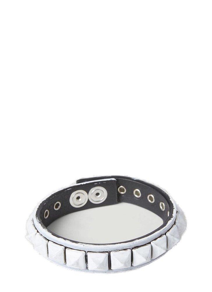 MM6 by Maison Martin Margiela Studded Bracelet in Grey for Men