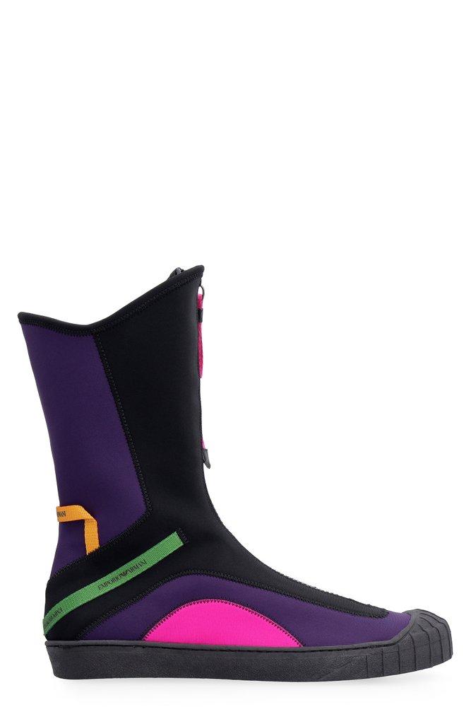 Emporio Armani Fantasia Color-block Zipped Boots | Lyst