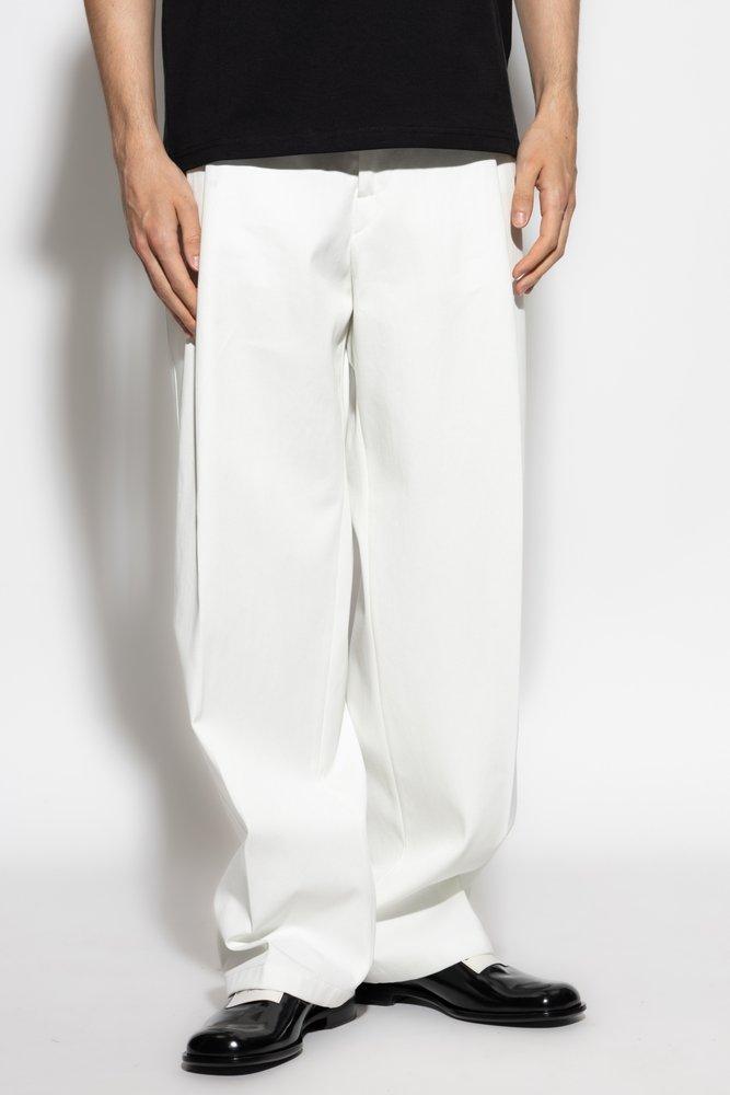 パンツ Givenchy White Pleated Cotton Trousers White Givenchy Pants for Men | Lyst