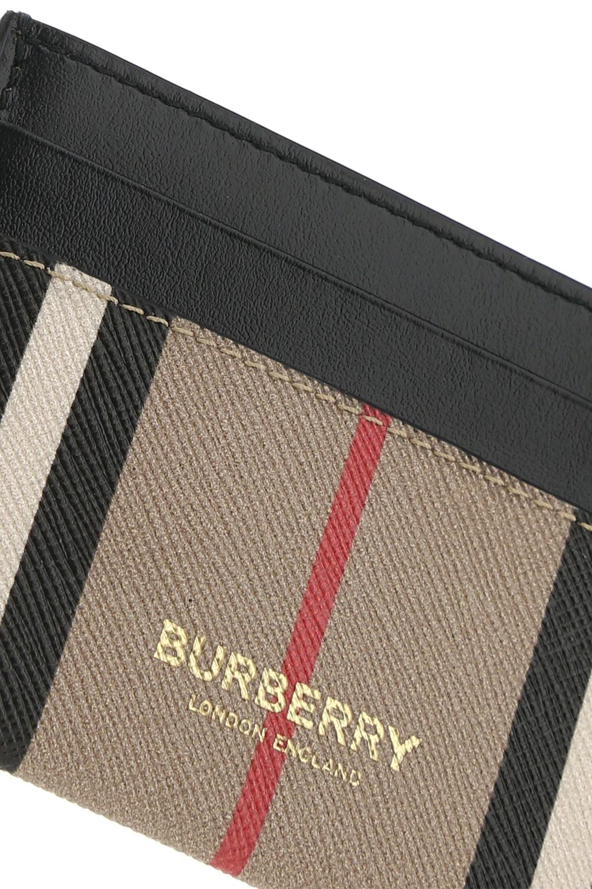 Ls Sandon Clf Card Holder - Burberry - Beige/Black - Thermoplastic