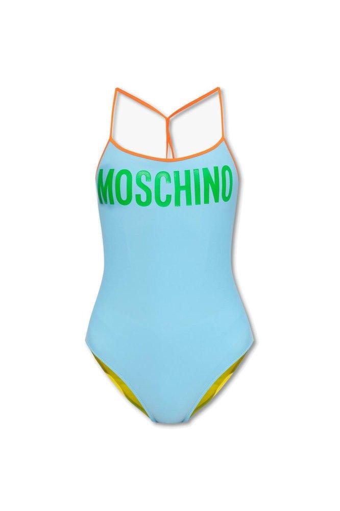 Moschino One-piece Swimsuit in Blue | Lyst