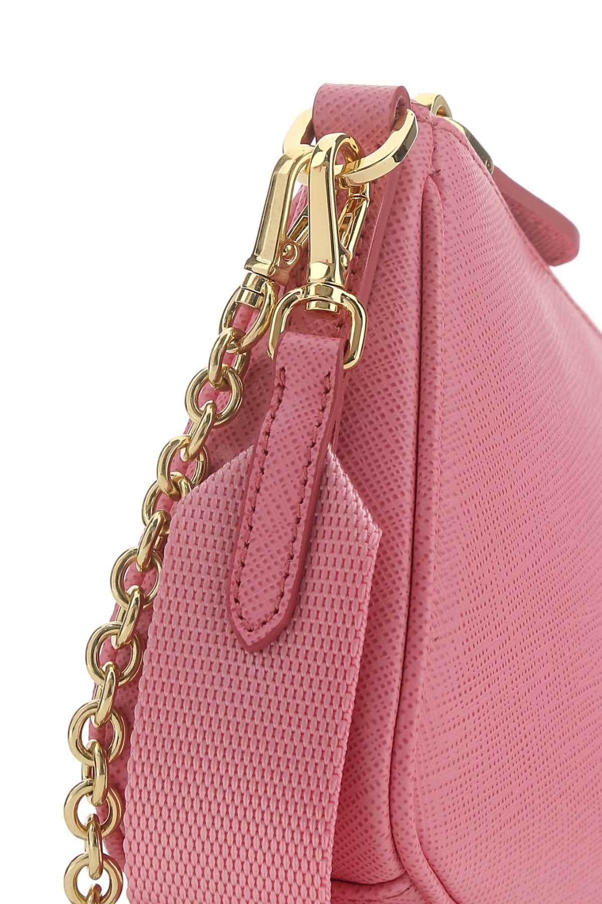 Re-edition 2000 double zip cloth crossbody bag Prada Pink in Cloth