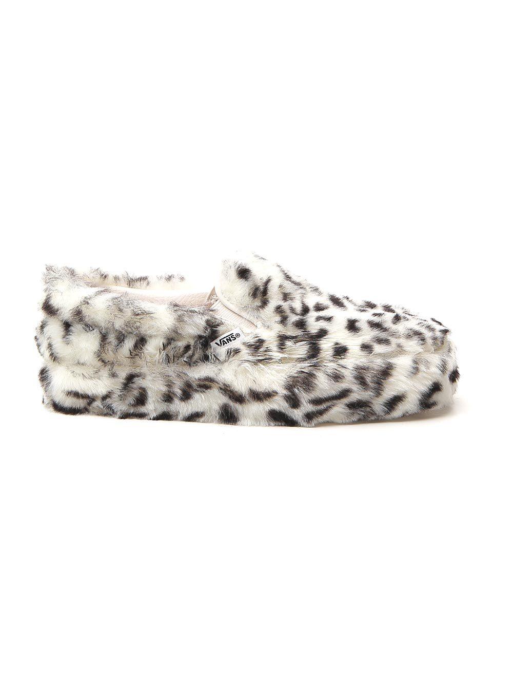 Vans Leather Classic 98 Furry Detail Slip On Sneakers - Lyst