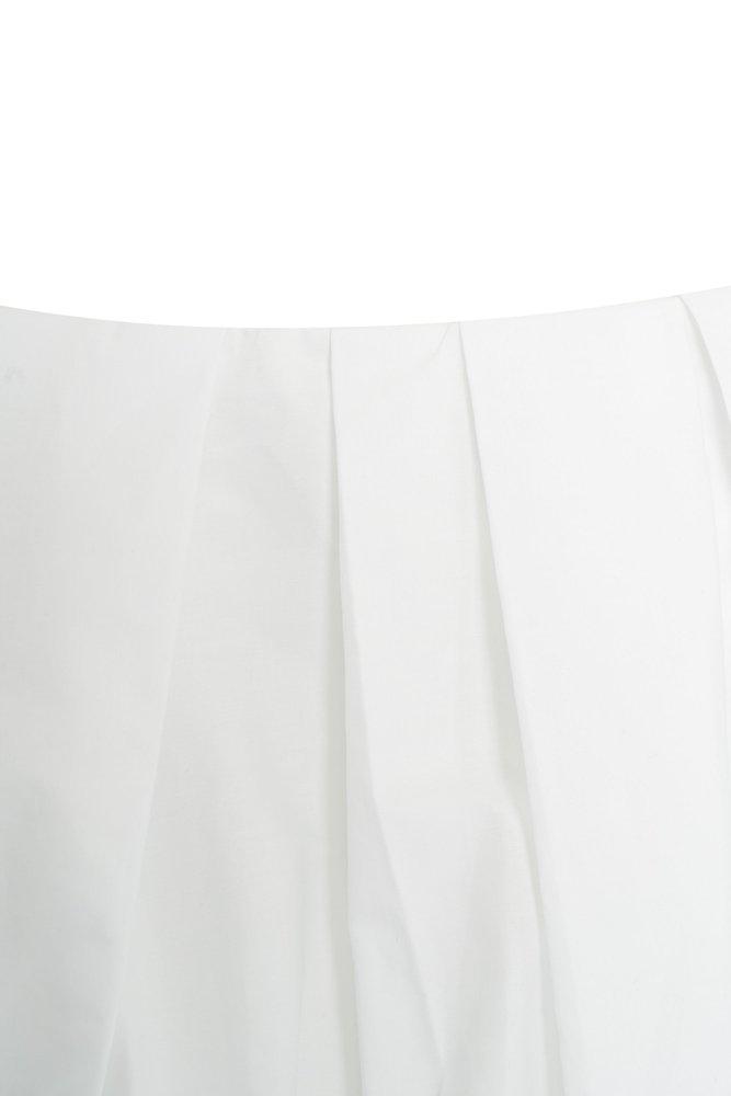 Pinko Pleated Poplin Mini Balloon Skirt in White | Lyst
