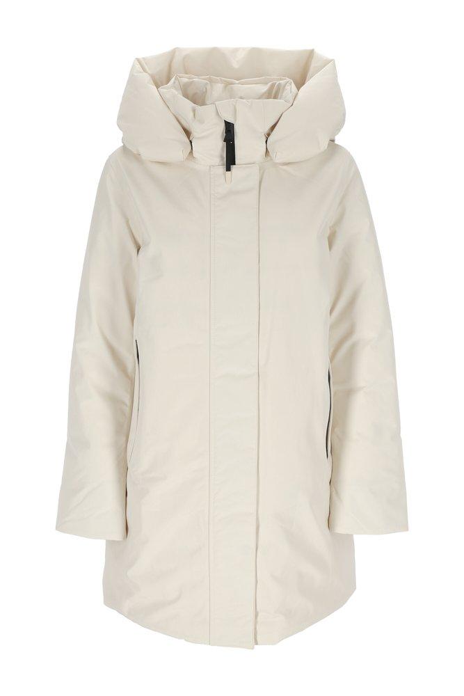 Woolrich Marshall Long-sleeved Hooded Parka in White | Lyst