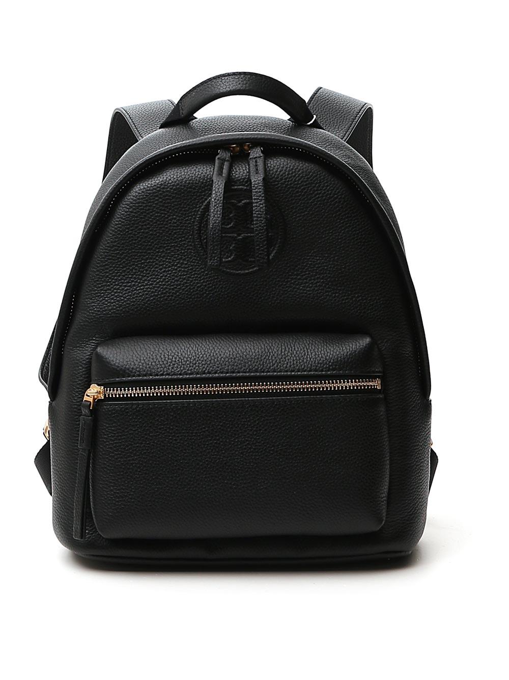 Tory Burch Small Perry Bombe Black Leather Backpack Lyst