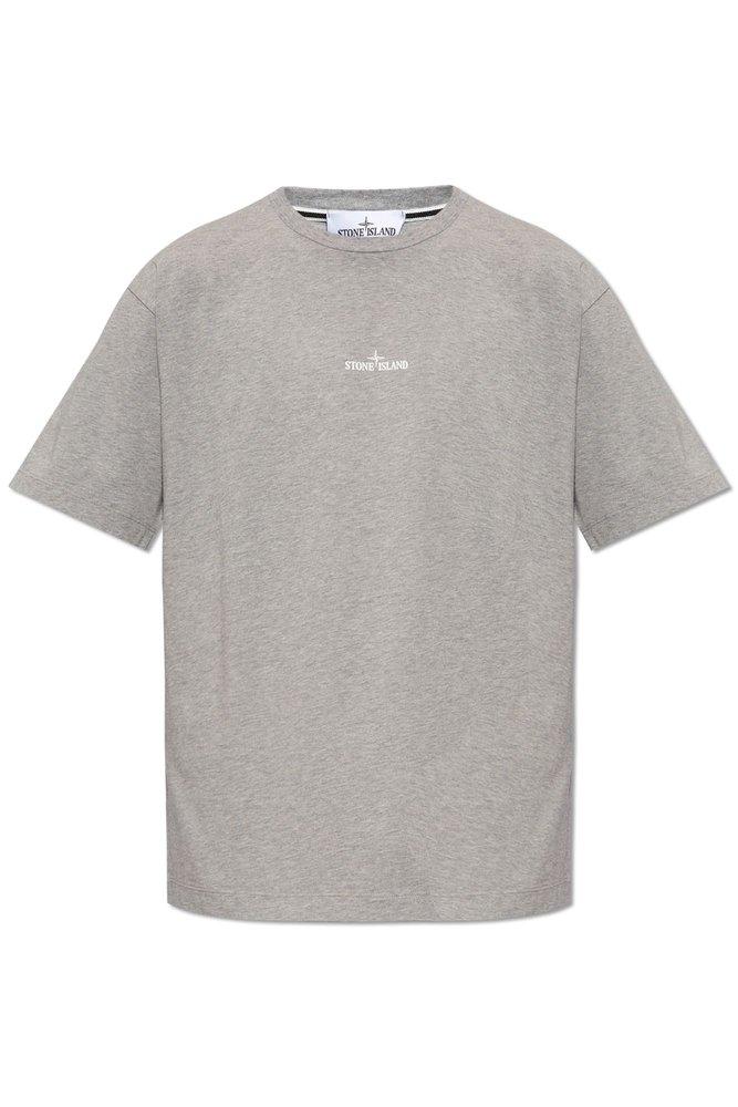 Stone Island T shirt With Logo in Grey for Men Lyst UK