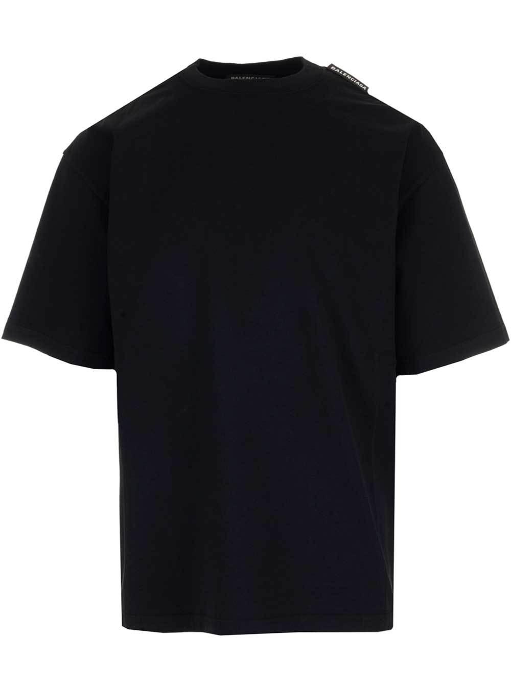 Balenciaga Logo Tag T-shirt in Black for Men | Lyst