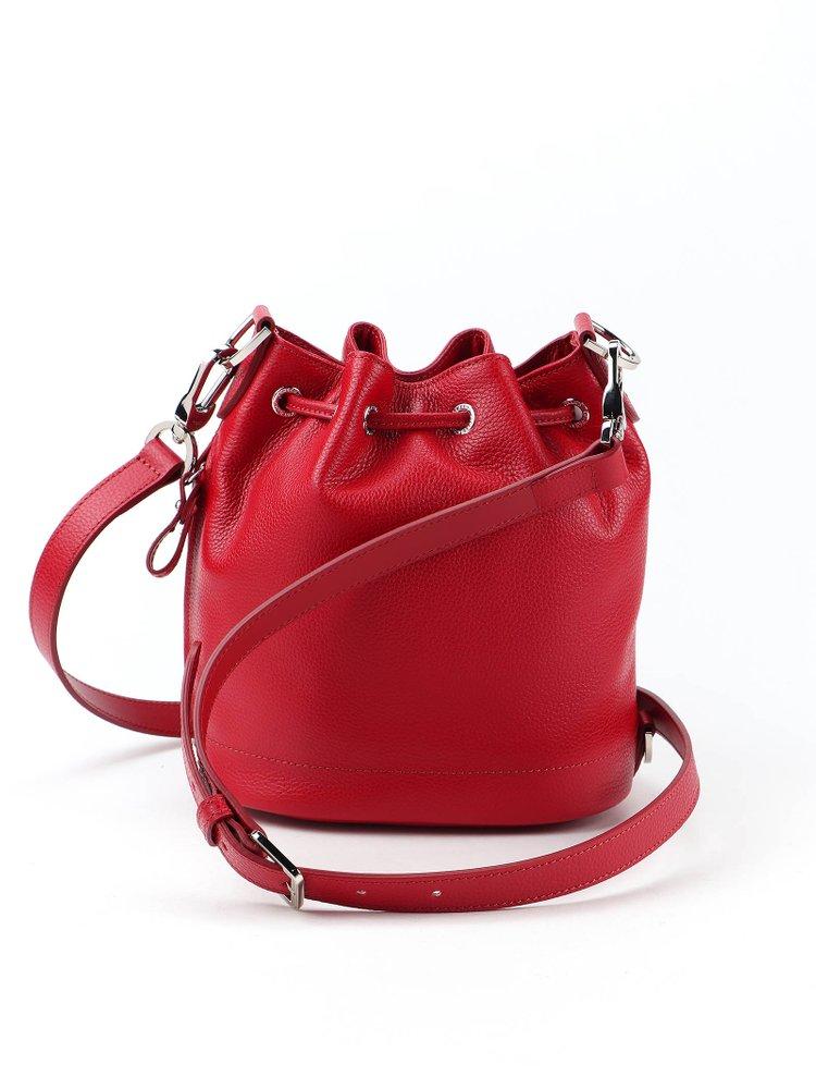 Longchamp Le Foulonné Small Bucket Bag in Red | Lyst